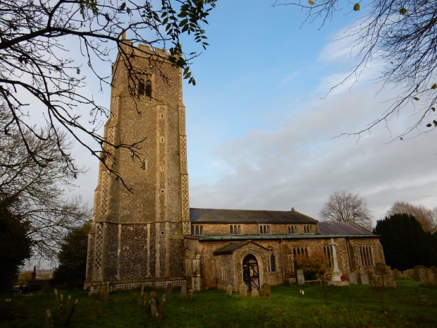 The tower of All Saints Tibenham Church was a welcome sight that let pilots know they were home.
